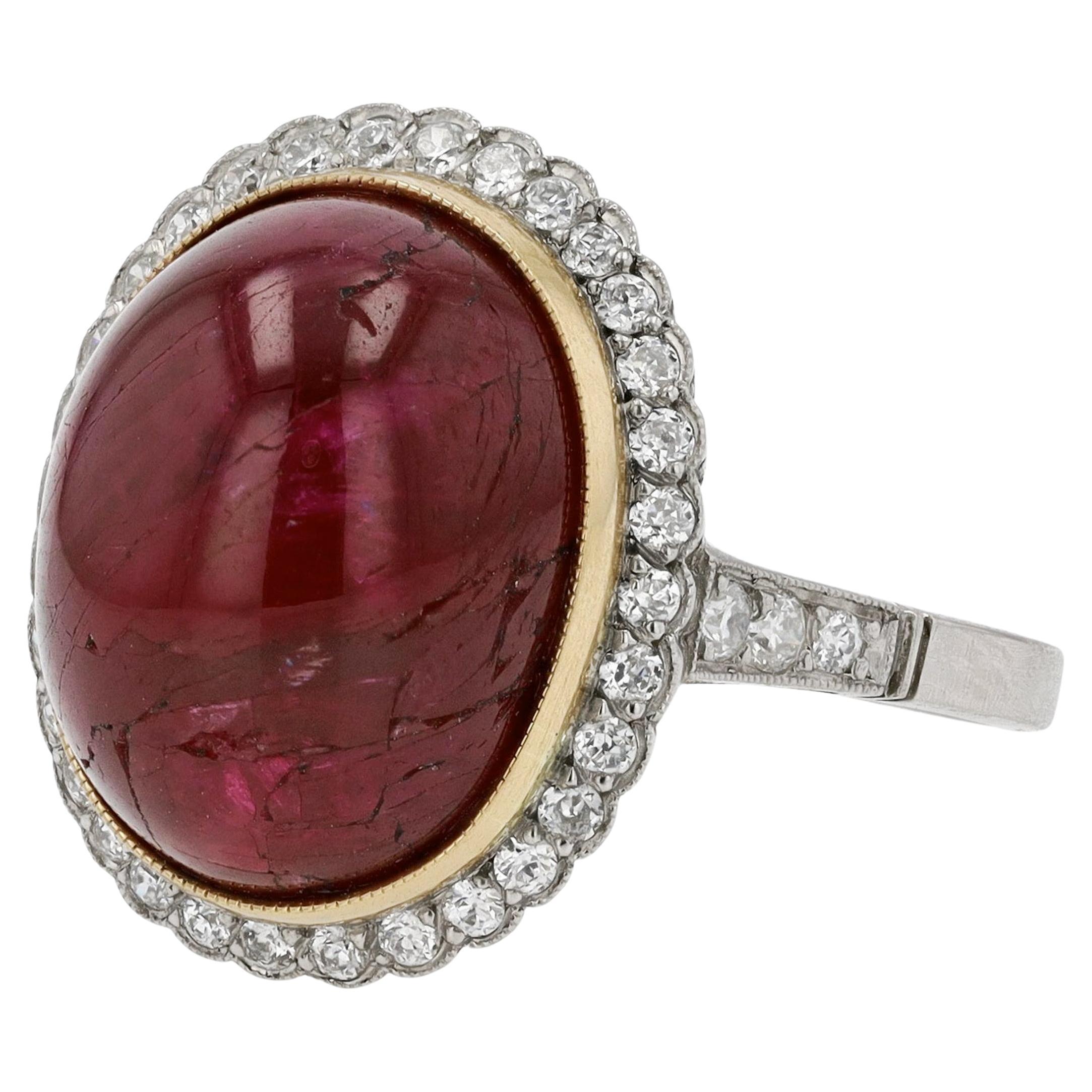 GIA Certified 17.15 Carat Unheated Ruby Ring For Sale