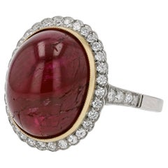 GIA Certified 17.15 Carat Unheated Ruby Ring