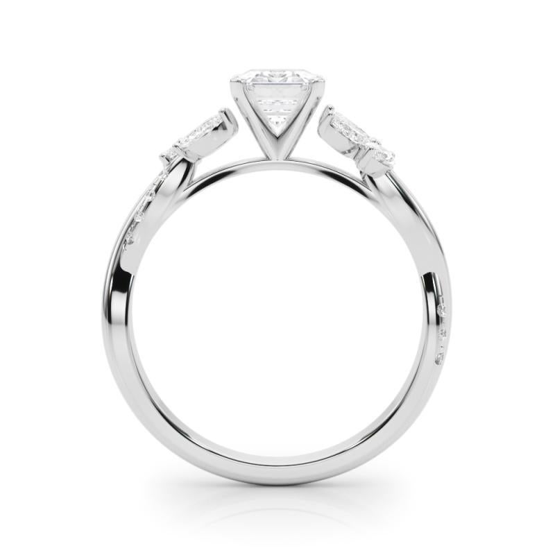 GIA zertifiziert 1,71ct Smaragd entwined Garten Blume Rebe Platin Diamant-Ring im Zustand „Neu“ im Angebot in New York, NY