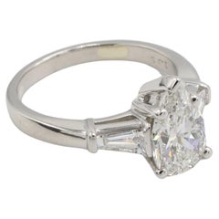 GIA Certified 1.72 Carat G SI1 Pear Shape Natural Diamond Engagement Ring