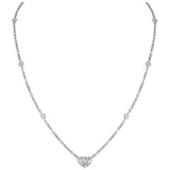 GIA Certified 1.72 Carats J VS2 Butterfly Cut Diamond Gold Necklace