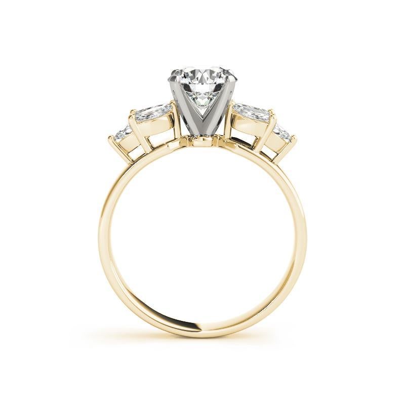 GIA Certified 1.72ct Round & Marquise Cluster Multi-Stone Diamond Ring In New Condition For Sale In New York, NY