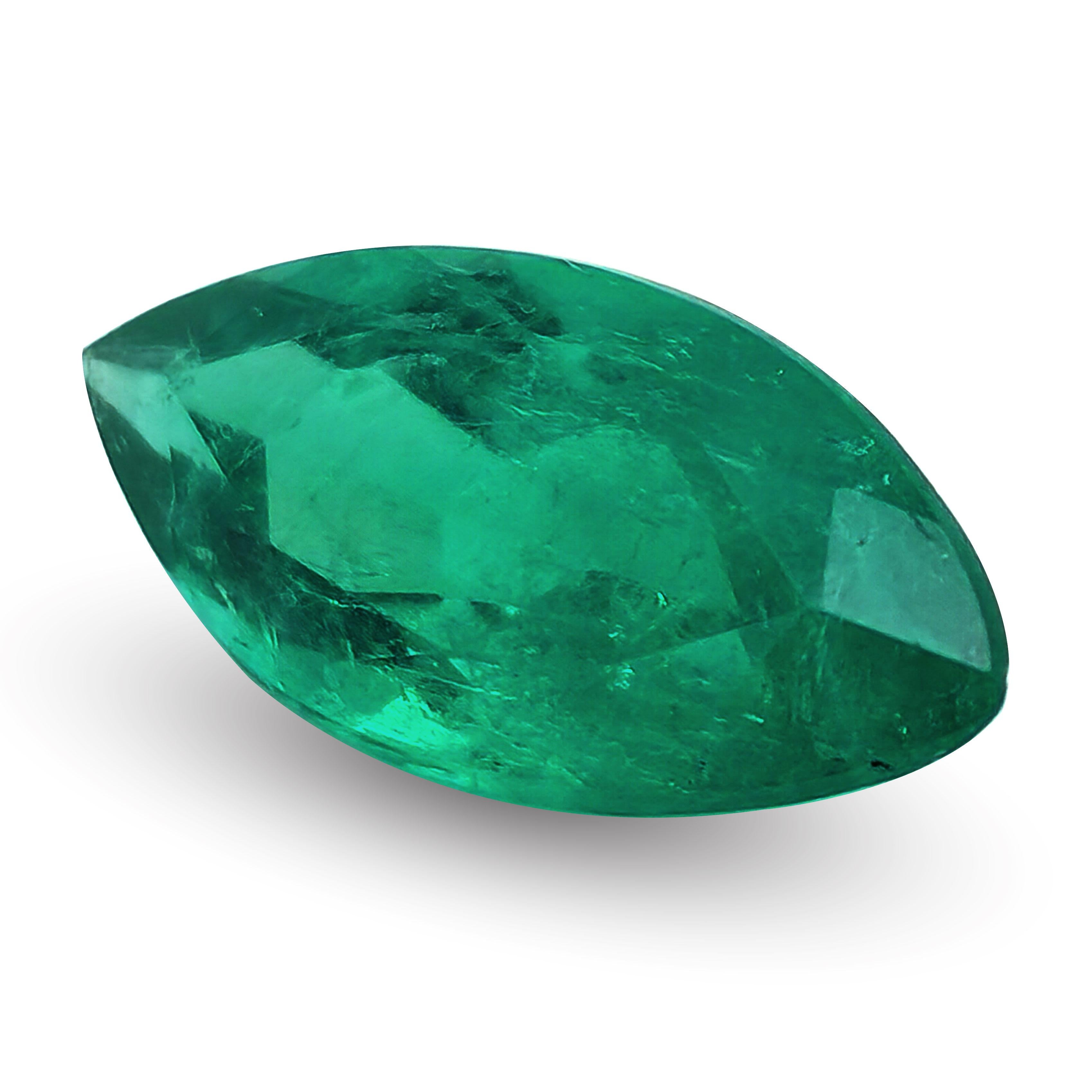 Brilliant Cut GIA Certified 1.73 Carat Natural Colombian Emerald  For Sale