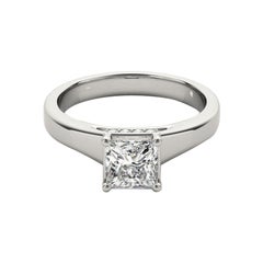 GIA Certified 1.73 Carat Princess Hidden Halo Trellis Platinum Diamond Ring