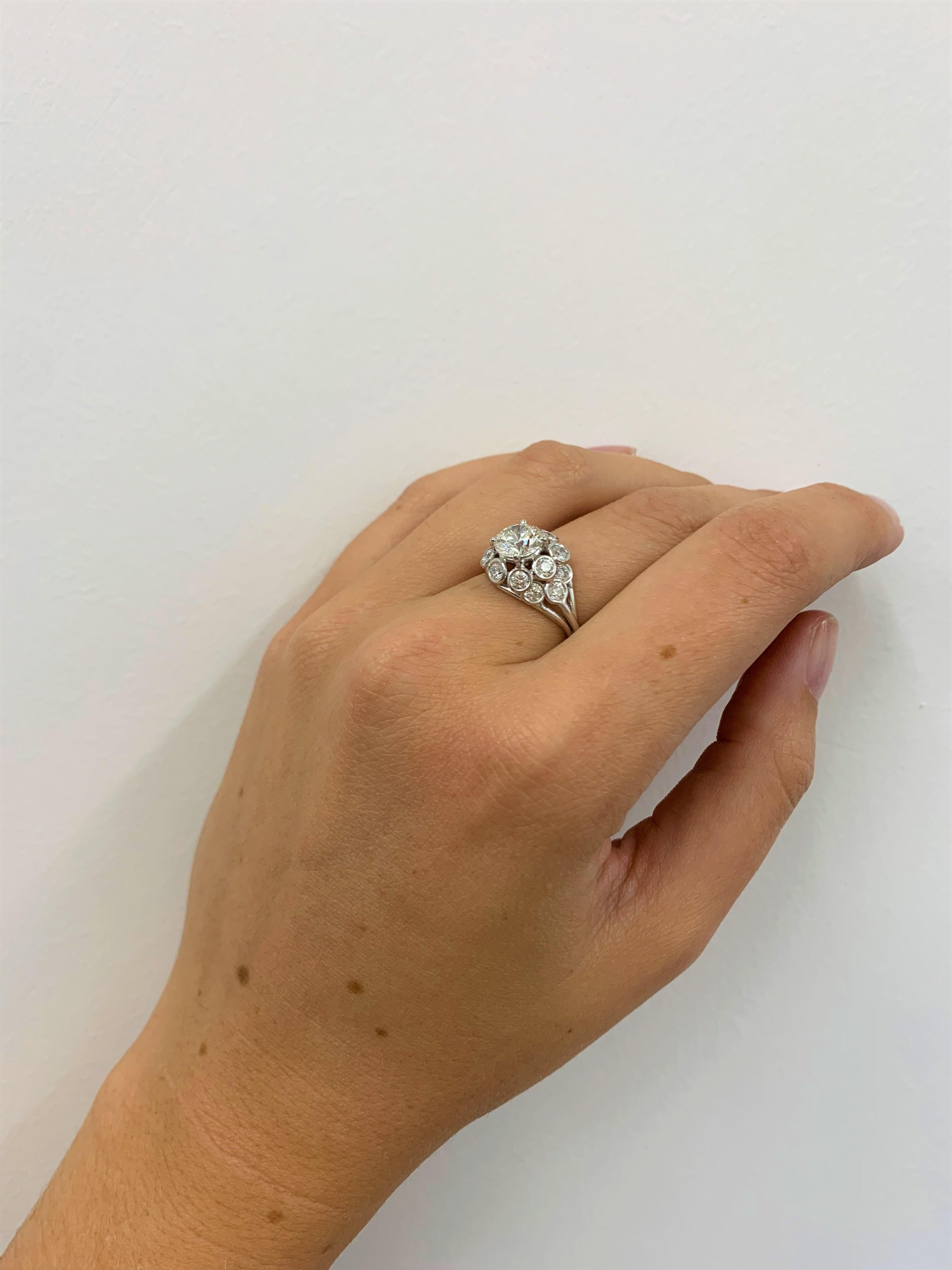 GIA Certified 1.73 Carat Diamond Ring In New Condition For Sale In Los Angeles, CA