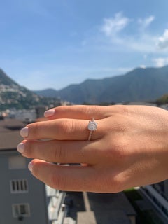GIA Certified 1.74 Carat Cushion Cut Diamond Engagement Ring