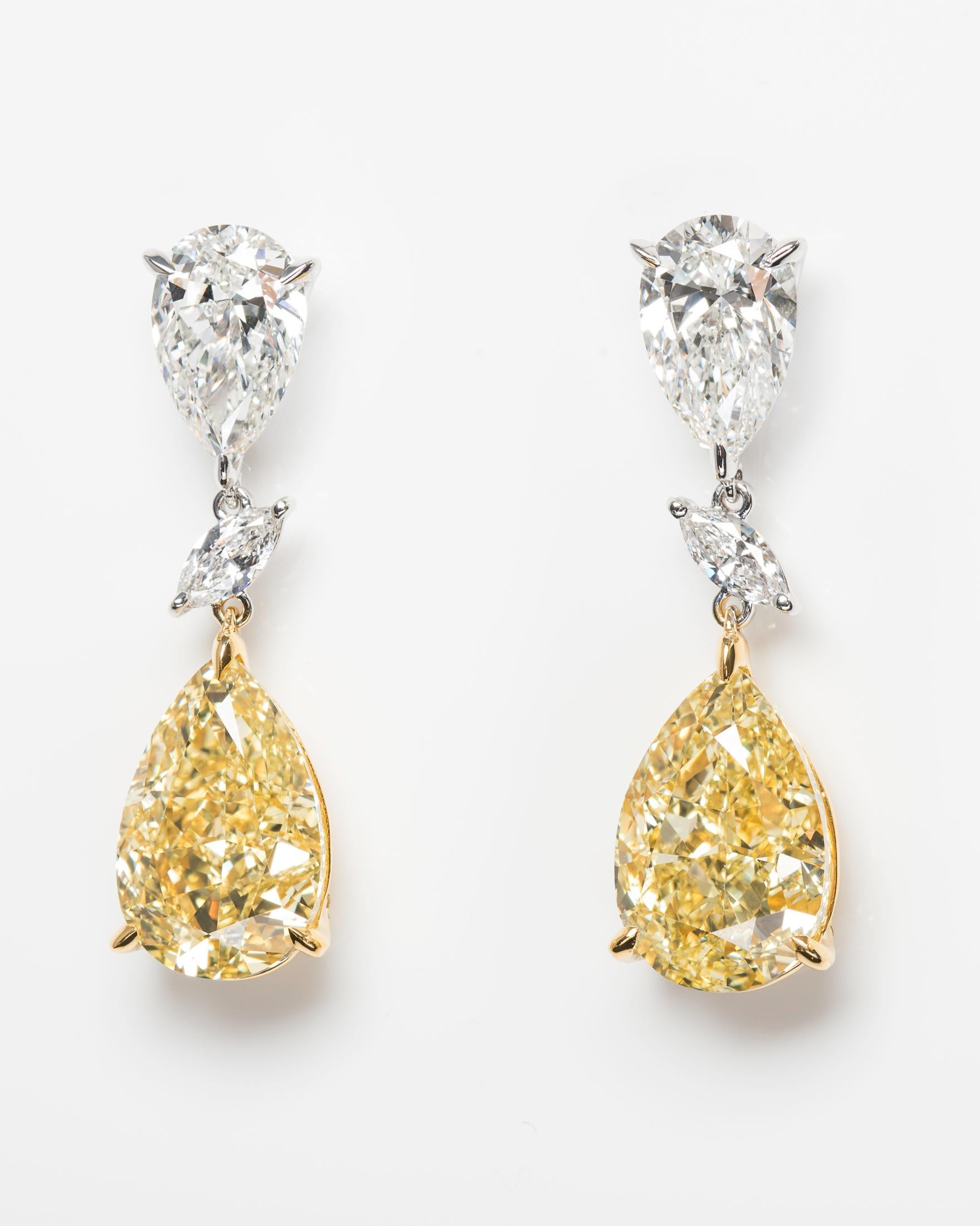 pear diamond drop earrings
