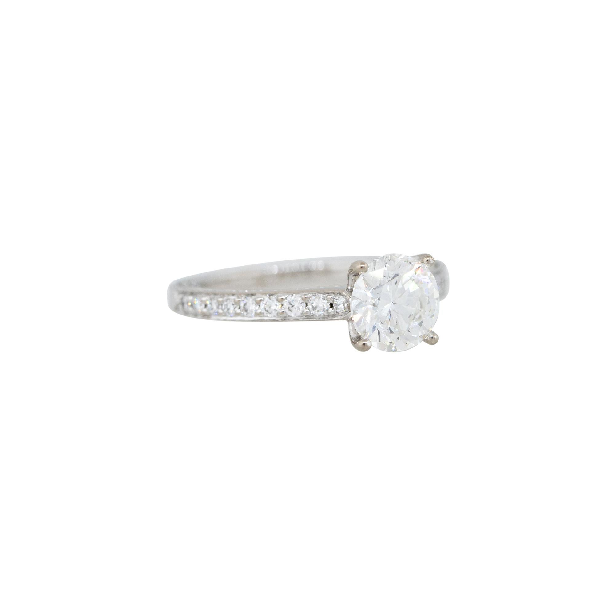 Modern GIA Certified 1.75 Carat Round Brilliant Cut Diamond Engagement Ring 18 Karat For Sale