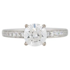 GIA Certified 1.75 Carat Round Brilliant Cut Diamond Engagement Ring 18 Karat
