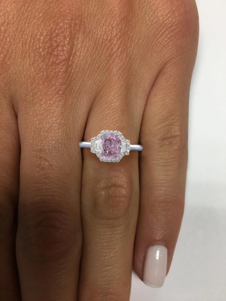 light purple diamond ring