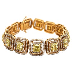 GIA-zertifiziertes 17,6 Karat Fancy-Diamant-Armband aus Roségold