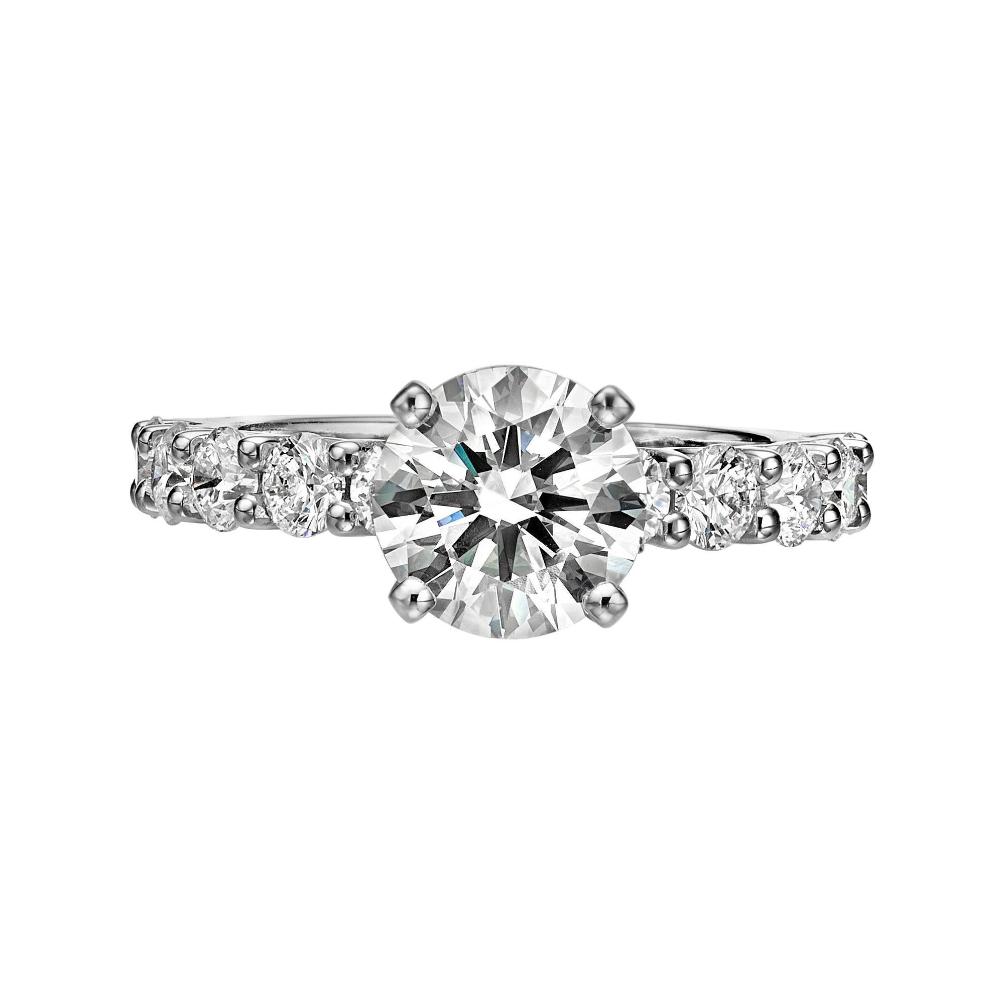 GIA Certified 1.77 Carat Diamond Engagement Ring G/ VVS1