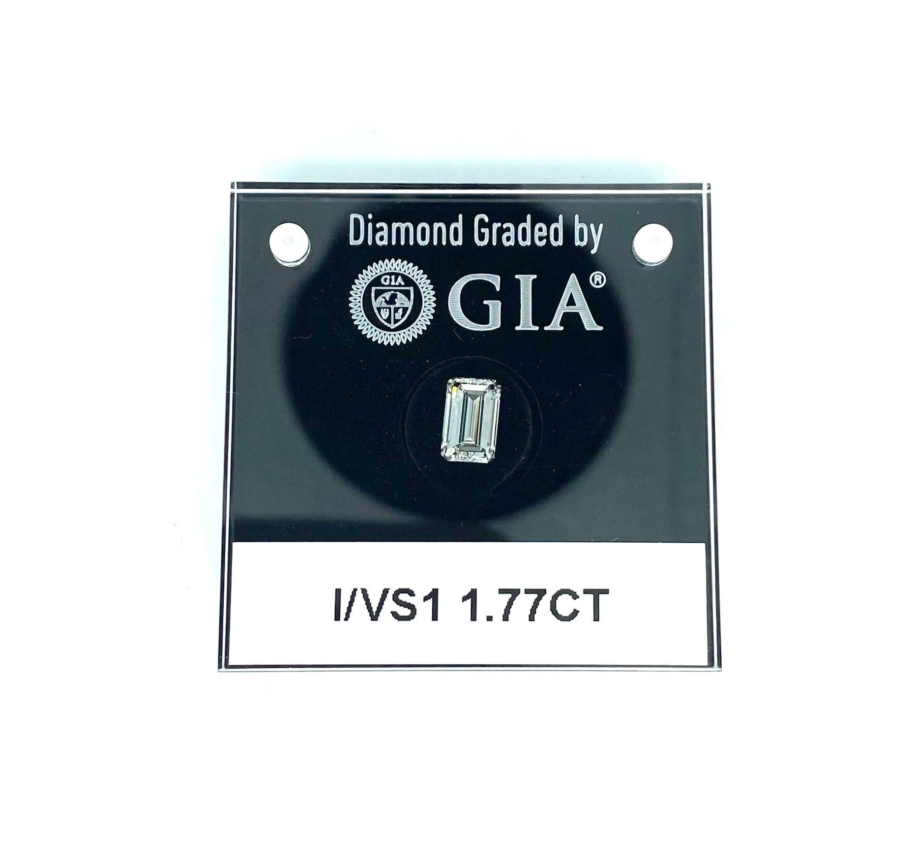 GIA Certified 1.77 Carat Emerald Cut Diamond
I / VS1

GIA certificate included
Report number: 2211297878