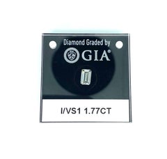 GIA Certified 1.77 Carat Emerald Cut Diamond I / VS1
