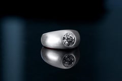 GIA Certified 1.77ct Round Very Light Gray SI2 Diamond Ring in Silver and Resin