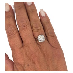 GIA Certified 1.78 Carat Cushion Cut Diamond J/VS1 Split Shank 18K White Ring
