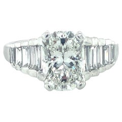 GIA Certified 1.79 Carat Diamond Platinum Engagement Ring