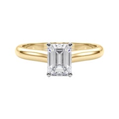 GIA Certified 1.7ct Emerald Slim Band Classic Solitaire Diamond Ring GIA Certified 1.7ct Emerald Slim Band Classic Solitaire Diamond Ring