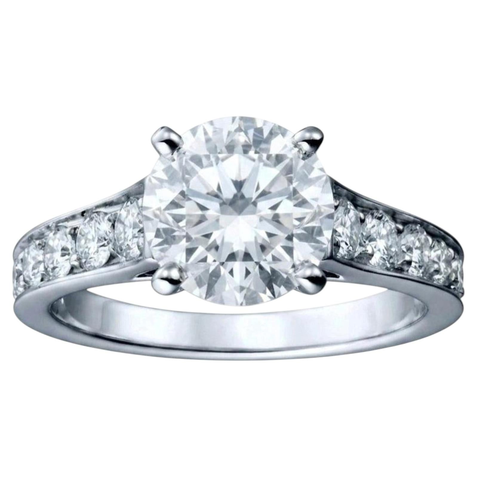 GIA Certified 1.8 Carat E Internally Flawless Diamond Ring For Sale