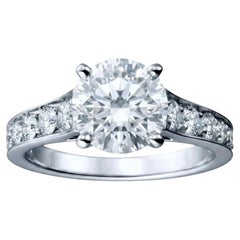 GIA-zertifizierter 1,8 Karat E Internally Flawless Diamantring