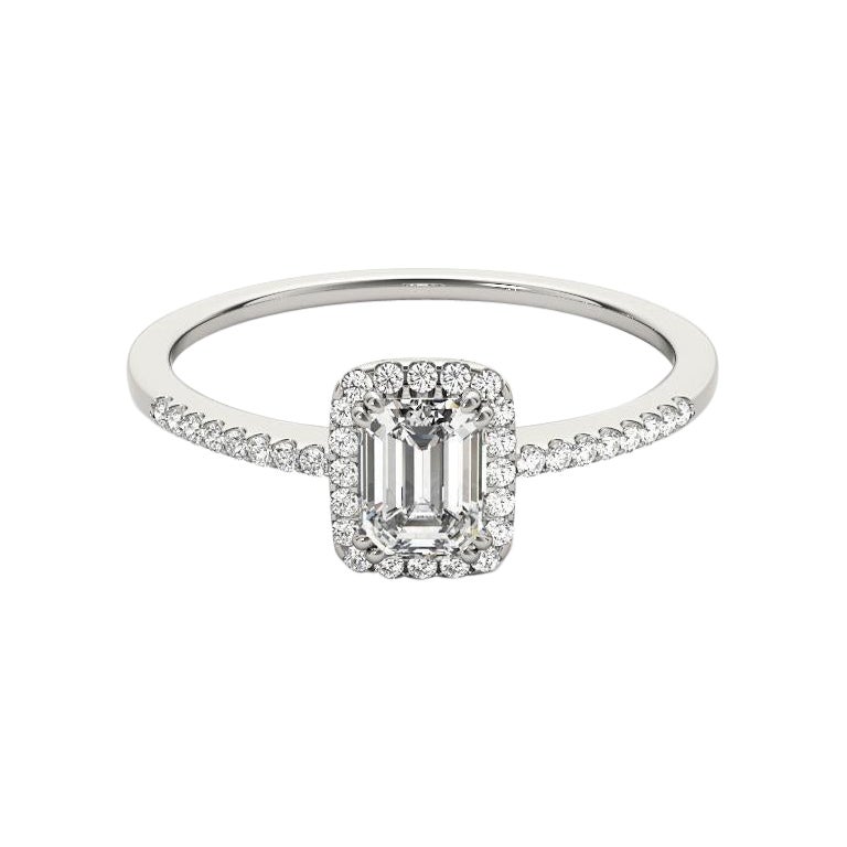 GIA Certified 1.8 Carat Emerald Halo Filigree Basket Diamond Ring