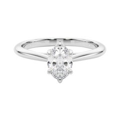 GIA Certified 1.8 Carat Oval Solitaire Multi-Prong Rose Platinum Diamond Ring