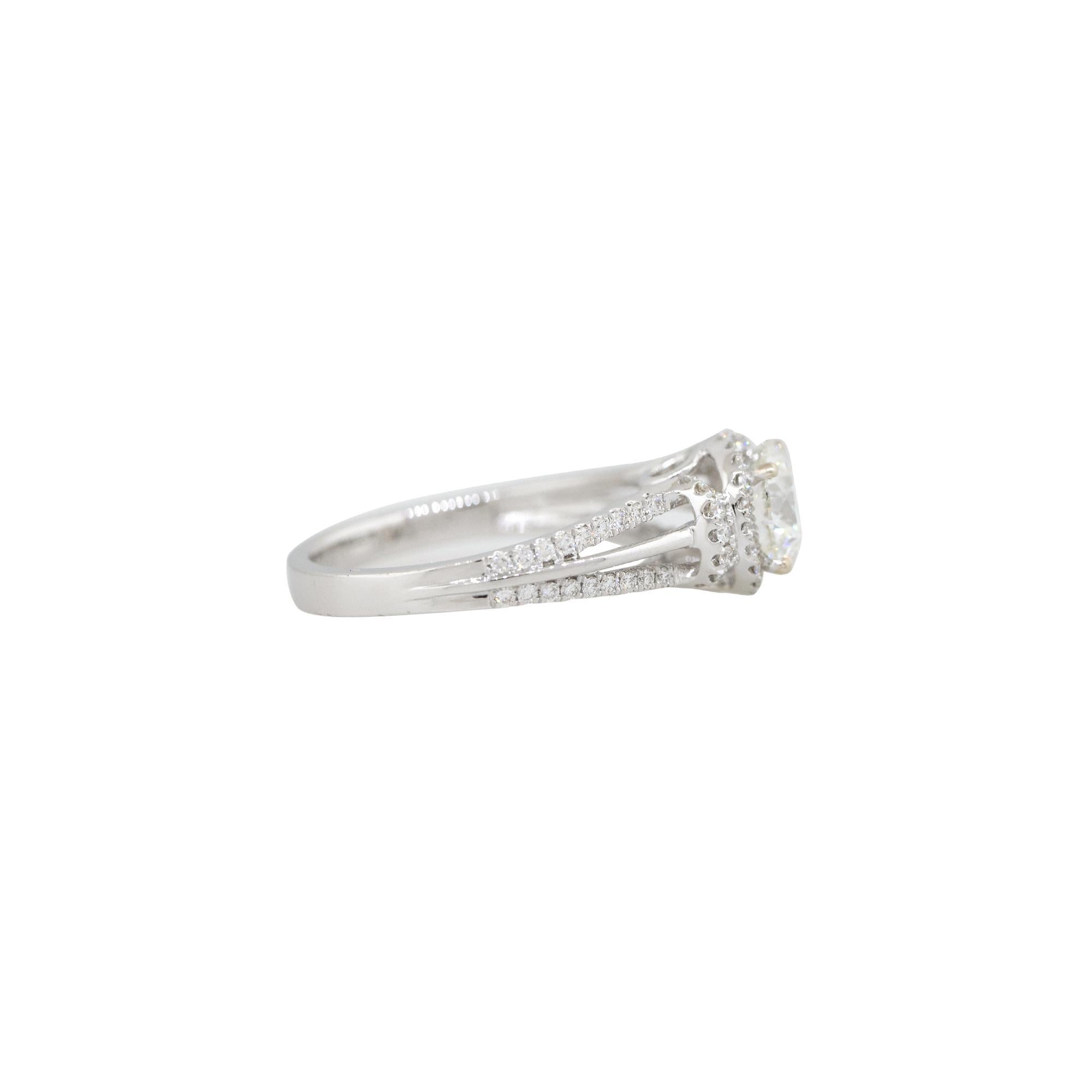 Round Cut GIA Certified 1.79 Carat Round Brilliant Cut Diamond Engagement Ring 18 Karat For Sale