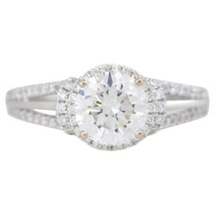 GIA Certified 1.8 Carat Round Brilliant Cut Diamond Engagement Ring 18 Karat