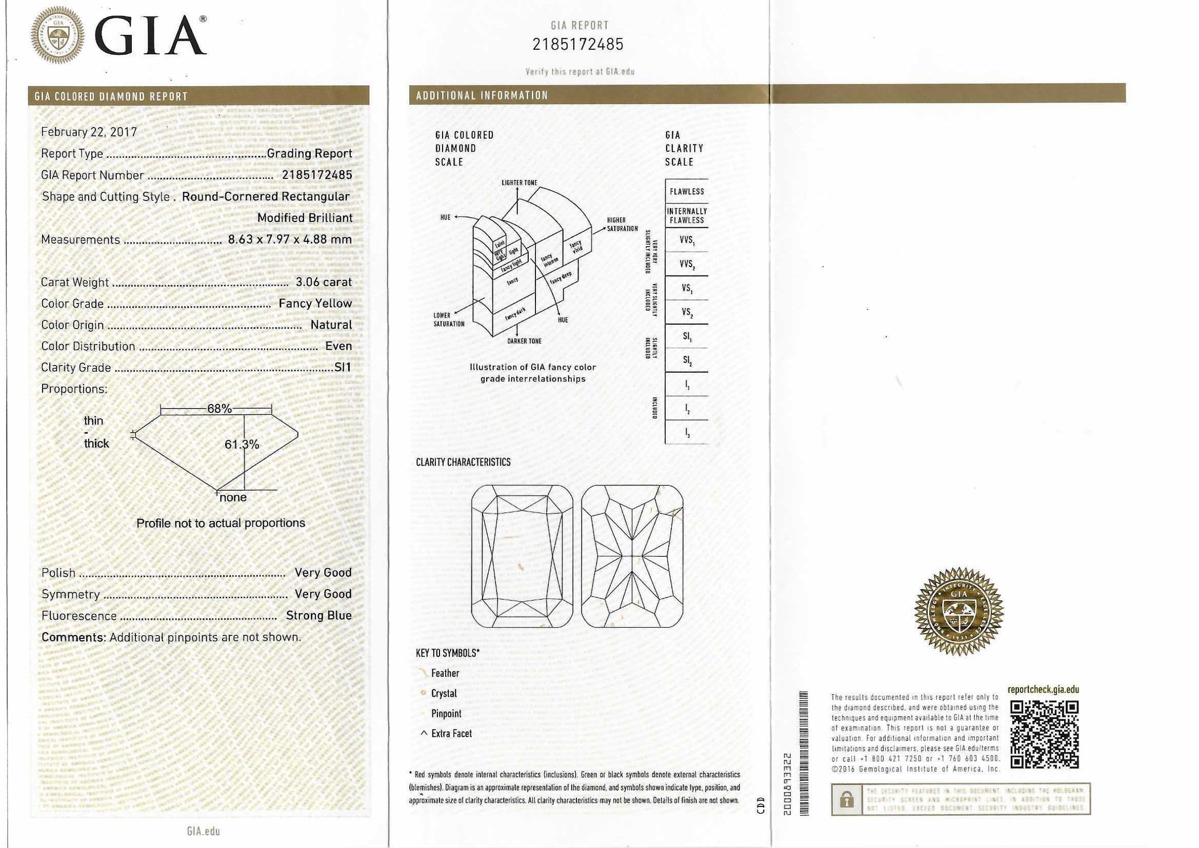 GIA-zertifizierter 18 Karat Goldring mit 3,06 Karat gelbem Fancy-Diamant und 9,07 Karat. Rubinrot im Angebot 8