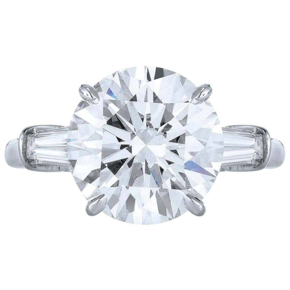 GIA Certified .80 Carat Diamond Platinum Engagement Ring For Sale at ...
