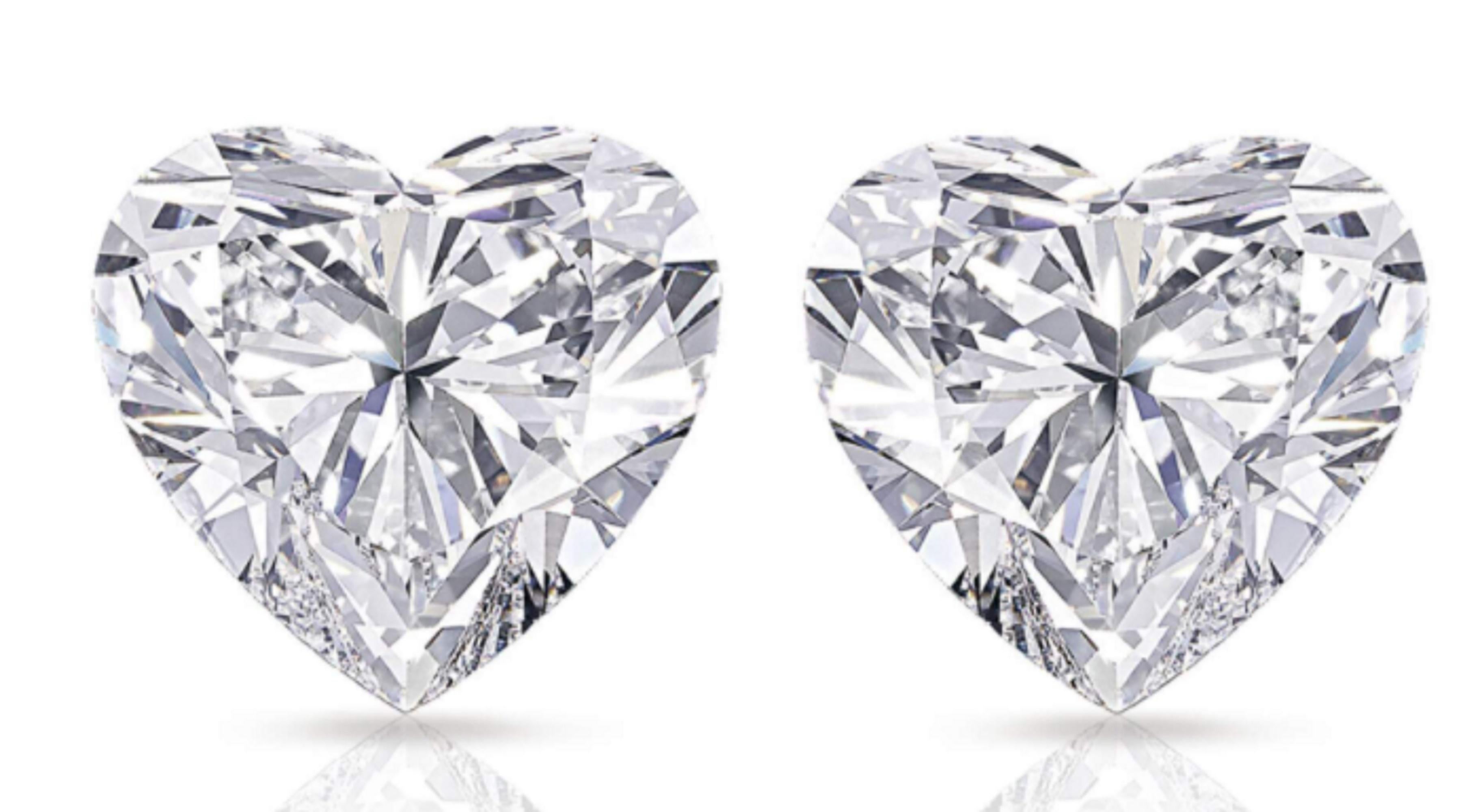GIA-zertifizierte 1,80 Karat Diamant-Ohrstecker in Herzform im Diamantschliff VS Reinheit F Farbe (Moderne)