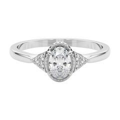 Anello di diamanti in platino geometrico con castone ovale a grana fine da 1,80 carati certificato GIA