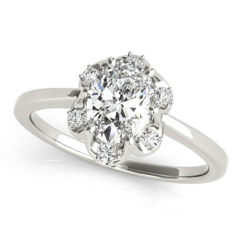Taglio ovale Tulipano ovale a goccia certificato GIA da 1,80 carati  Anello con diamante in vendita