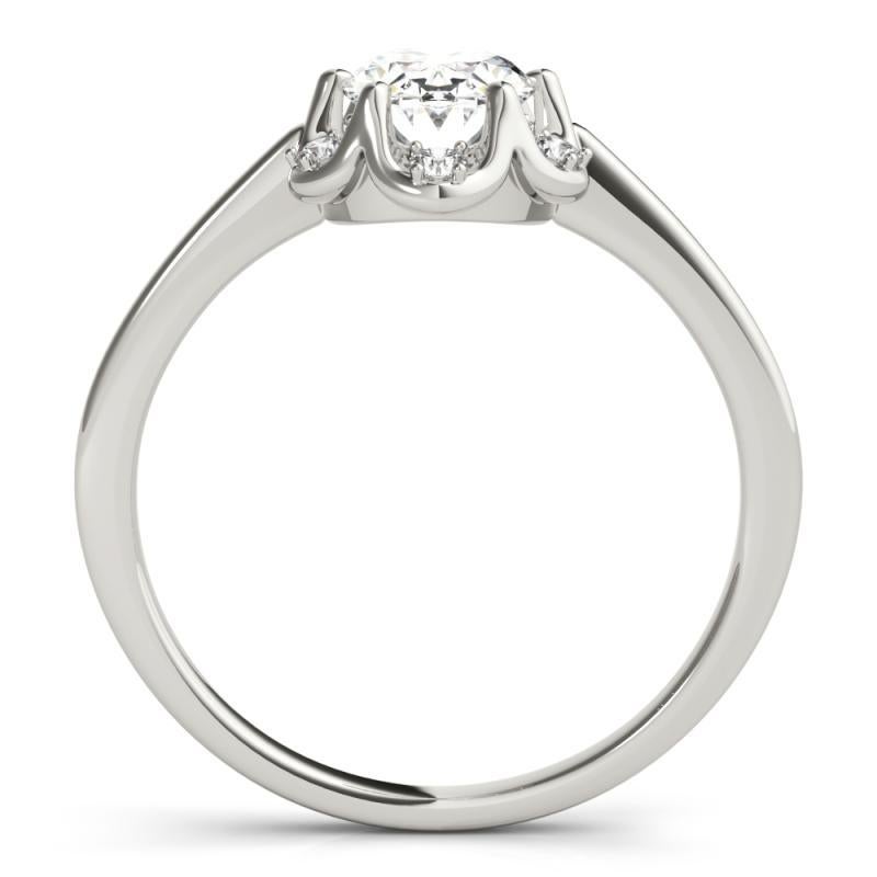 Tulipano ovale a goccia certificato GIA da 1,80 carati  Anello con diamante In condizioni Nuovo in vendita a New York, NY