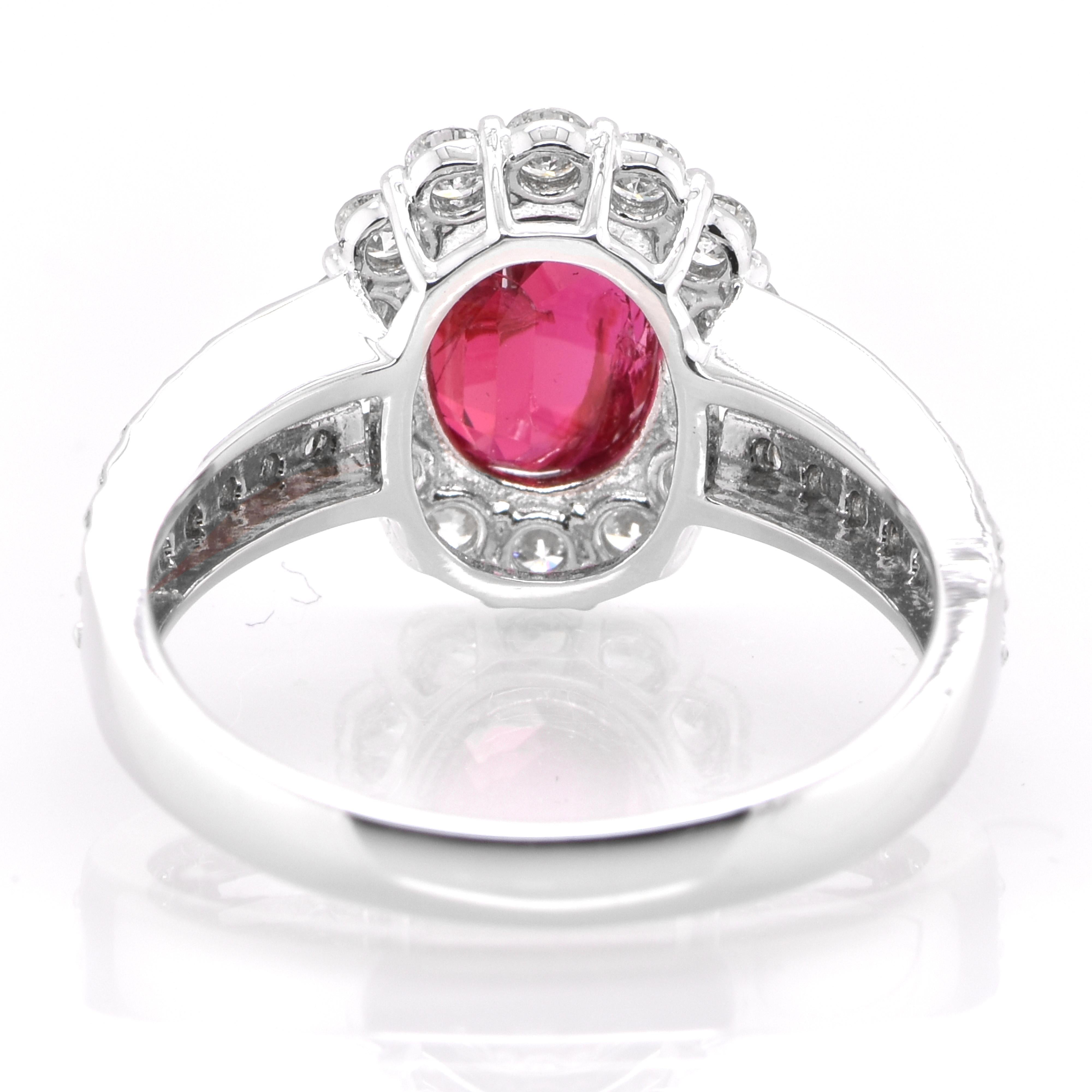 GIA-zertifizierter 1,80 Karat Siam 'Thailand' Rubin-Ring aus Platin Damen