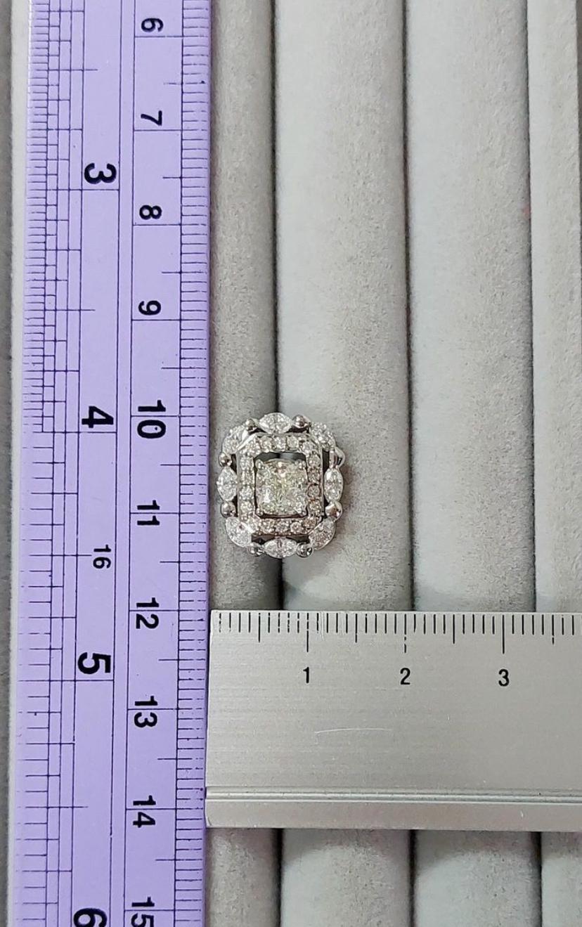GIA Certified  1.80 Carats Natural  Diamonds 18K Gold Earrings For Sale 2