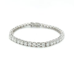 GIA Certified 16.50 Carat G-F/VVS2-VVS1 Diamond Tennis Bracelet 18k White Gold