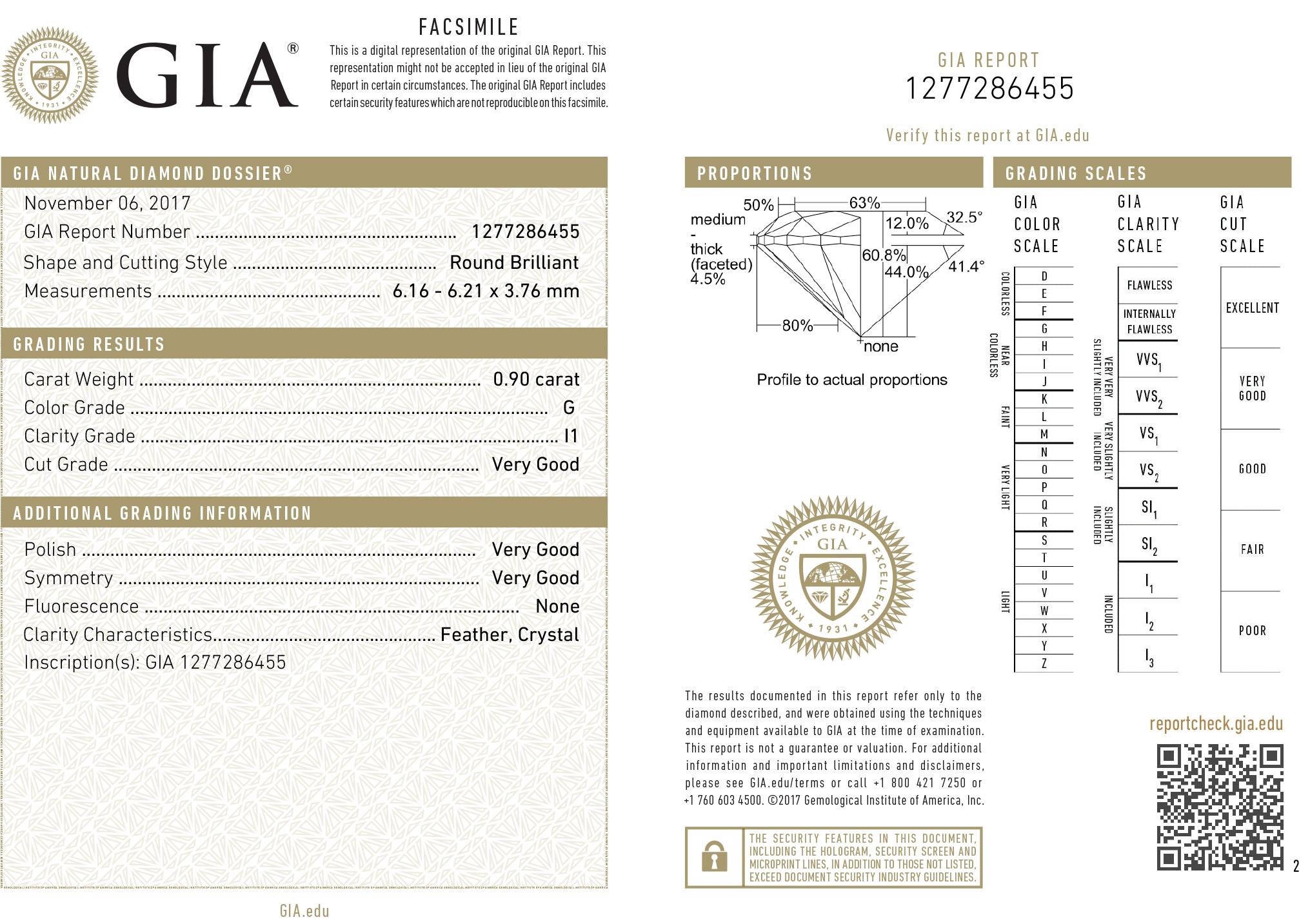 Round Cut GIA Certified 1.81 Carat Diamond Solitaire Stud Earrings