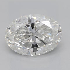 GIA Certified 1.81 Carat Pave Hidden Halo Oval 18K White Gold Diamond Ring