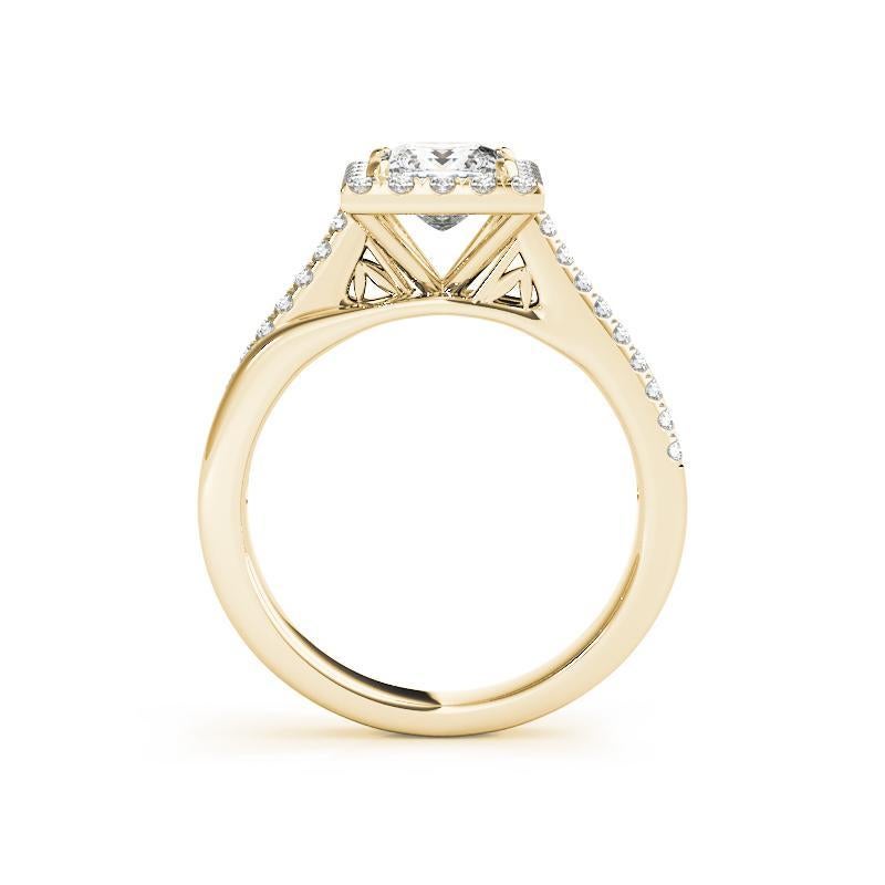 GIA Certified 1.81 Carat Princess Square Halo Modern Diamond Ring In condizioni Nuovo in vendita a New York, NY