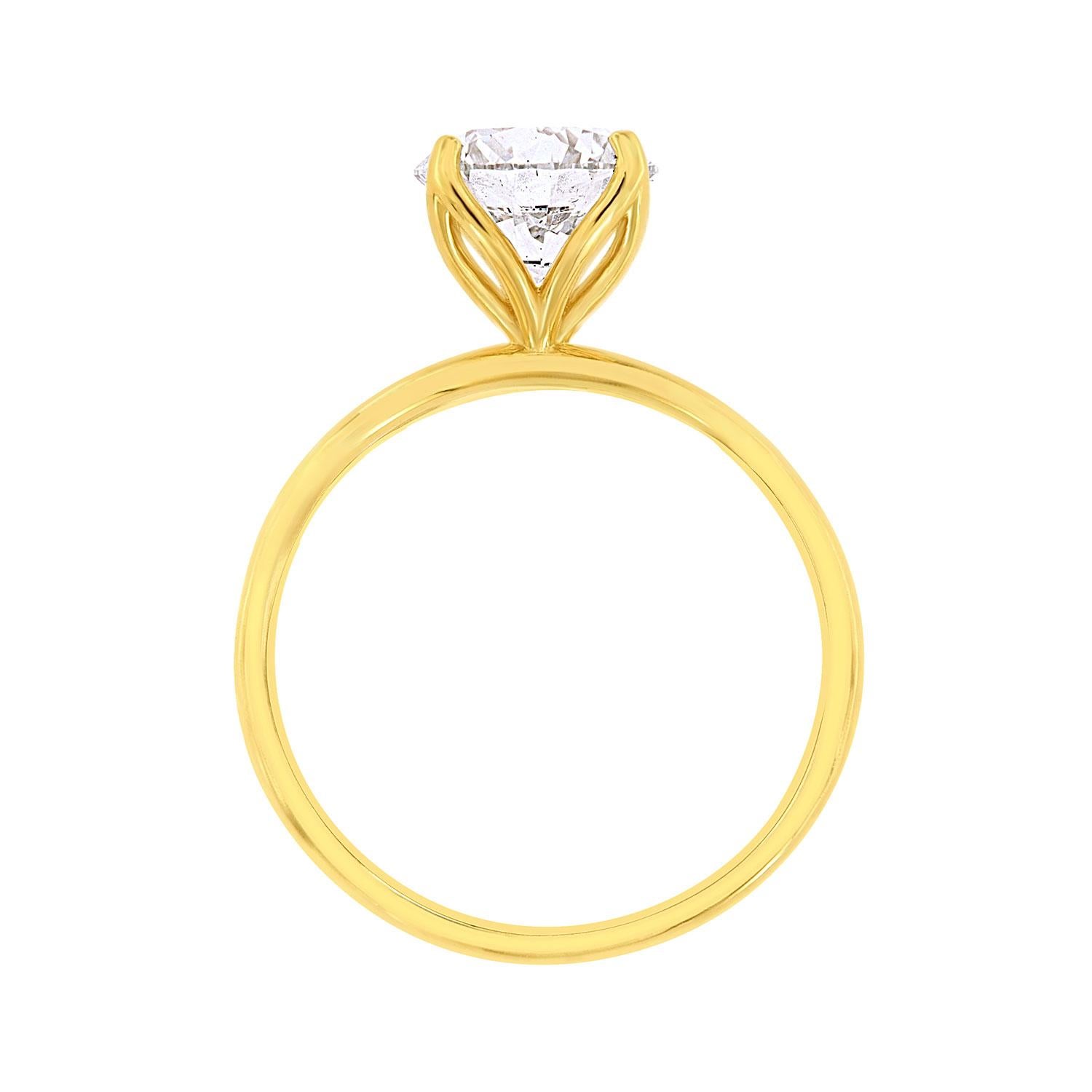18k yellow gold solitaire engagement ring