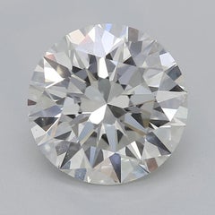 GIA Certified 1.81 Carat Round Double Halo Split Shank Diamond Ring