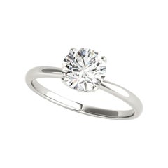 Bague en diamant certifié GIA de 1,81 carat solitaire rond Tulip Pave Platinum