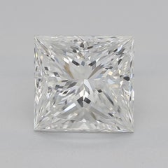 GIA Certified 1.81ct Princess Diamond Double Bail Halo Pendant Necklace