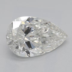 GIA Certified 1.82 Carat Pear Halo Multi-Row  Diamond Ring