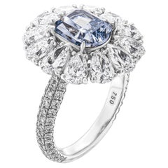 GIA Certified 1.82ct Fancy Vivid Blue Diamond Ring