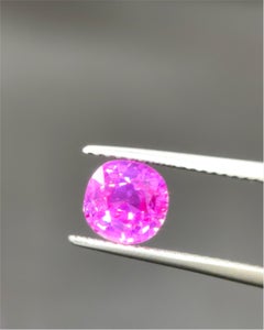 Zafiro rosa talla cojín de Birmania sin calor de 1.82 quilates certificado por GIA