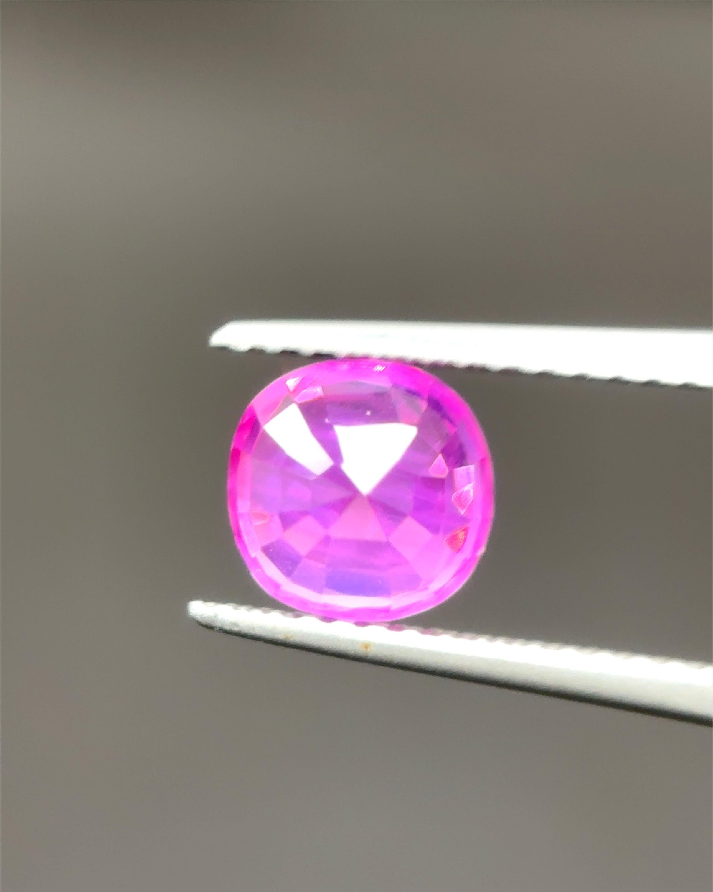GIA Certified 1.83 Carat Burma No Heat Cushion Cut Pink Sapphire For Sale 3