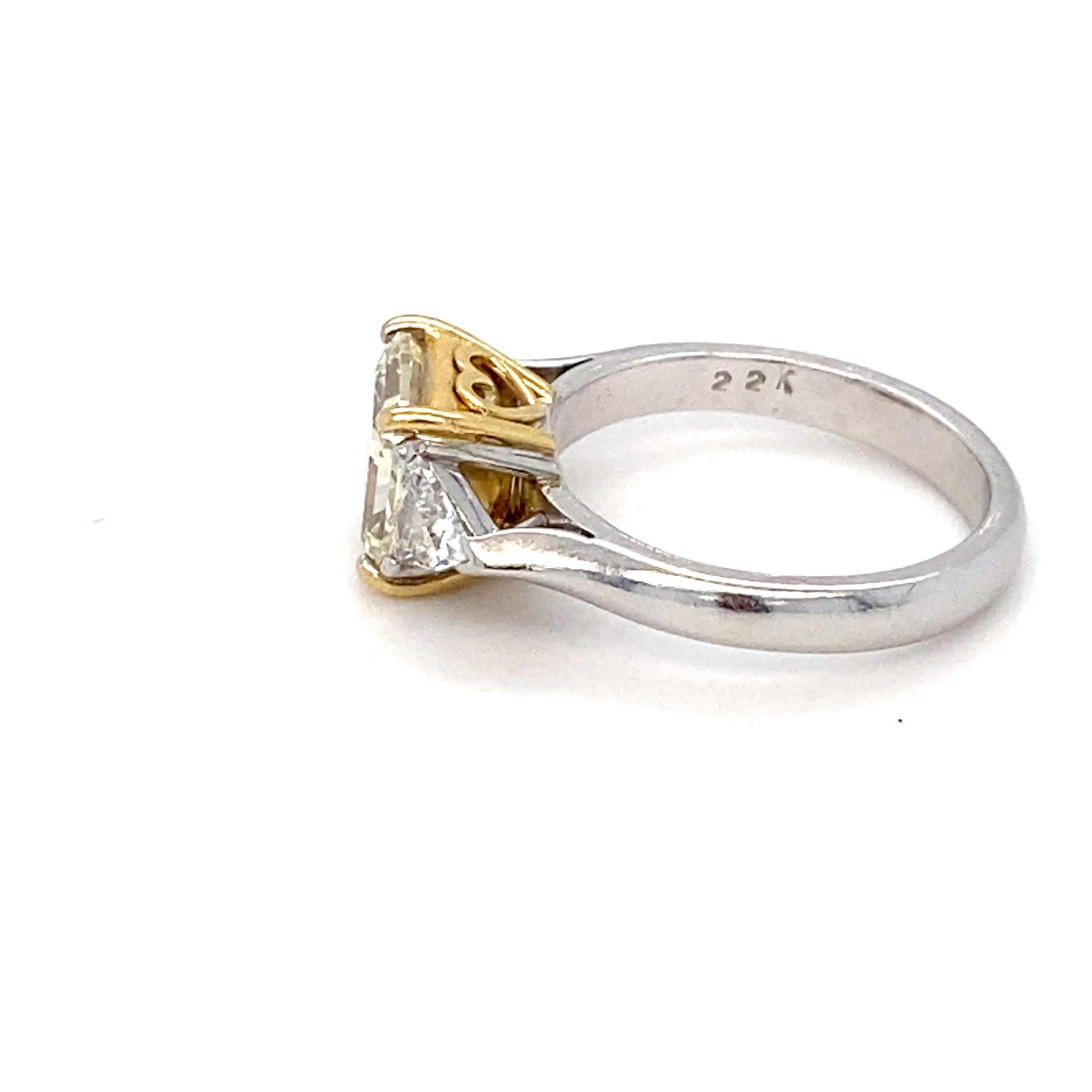 GIA Certified 1.83 Carat Natural Fancy Light Yellow Diamond Engagement Ring 11