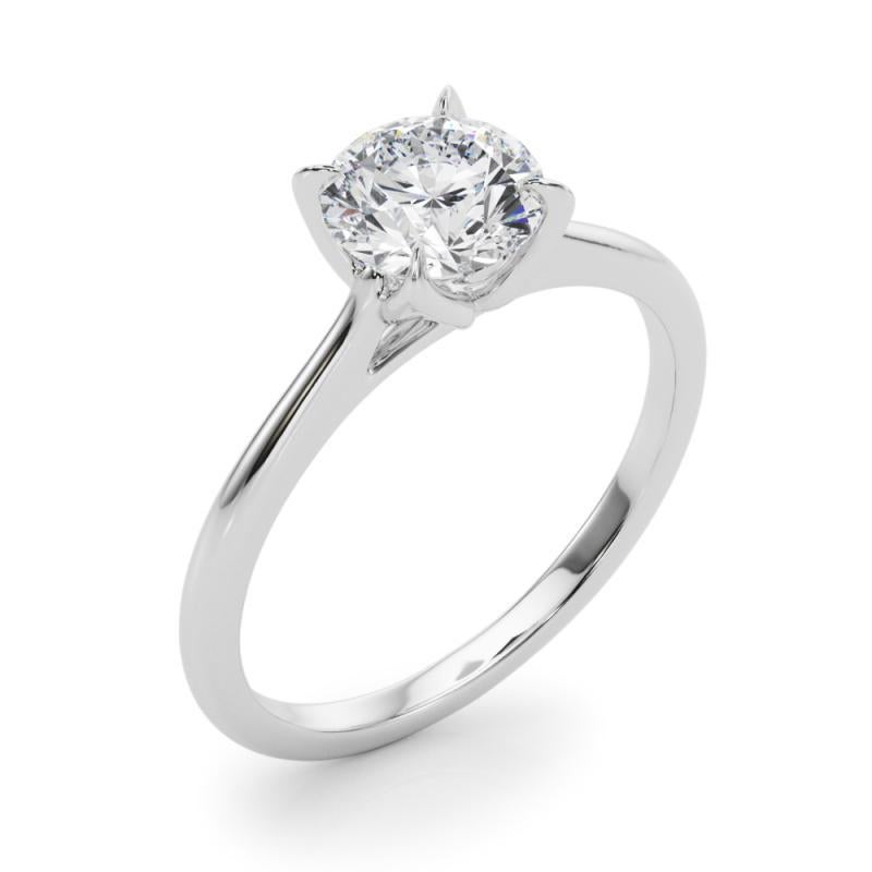 Bague diamant cathédrale Flower Bloom certifiée GIA 1.83 carats ronds Pour femmes en vente